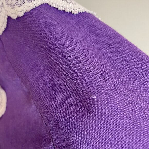 Handmade‎ Skirt Lace Purple White Elastic Waistband Country Line Dance Rodeo - Picture 9 of 10